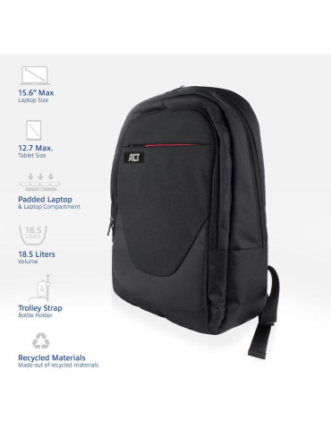 Раница за лаптоп ACT Suburb, 15.6", 18.5L, Черна - AC8565 - 1