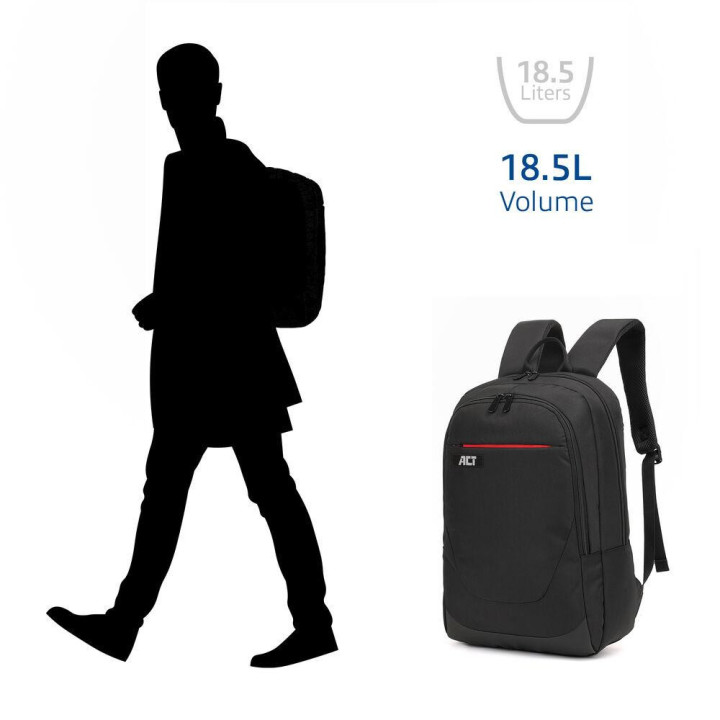 Раница за лаптоп ACT Suburb, 15.6", 18.5L, Черна - AC8565 - 6