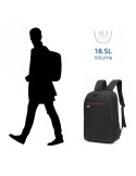 Раница за лаптоп ACT Suburb, 15.6", 18.5L, Черна - AC8565 - 6