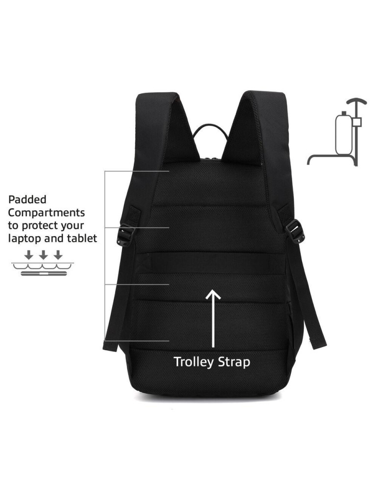 Раница за лаптоп ACT Suburb, 15.6", 18.5L, Черна - AC8565 - 8