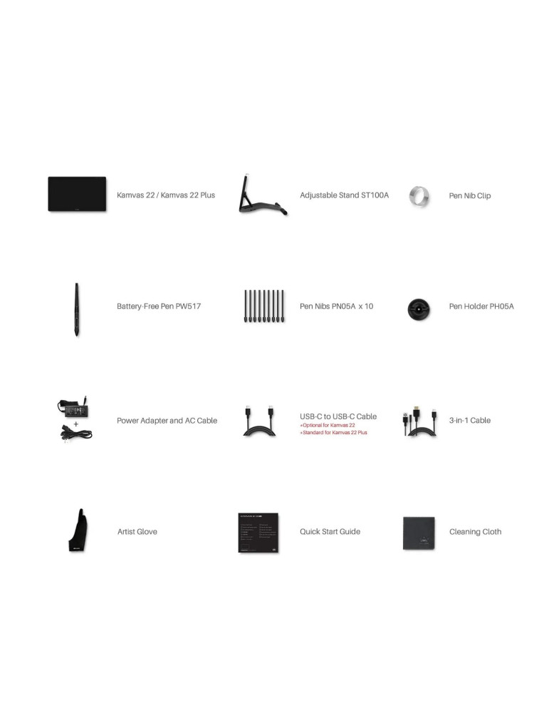 Графичен дисплей таблет HUION Kamvas 22, 21.5", 1920 x 1080 - HUION-TAB-GS2201 - 7