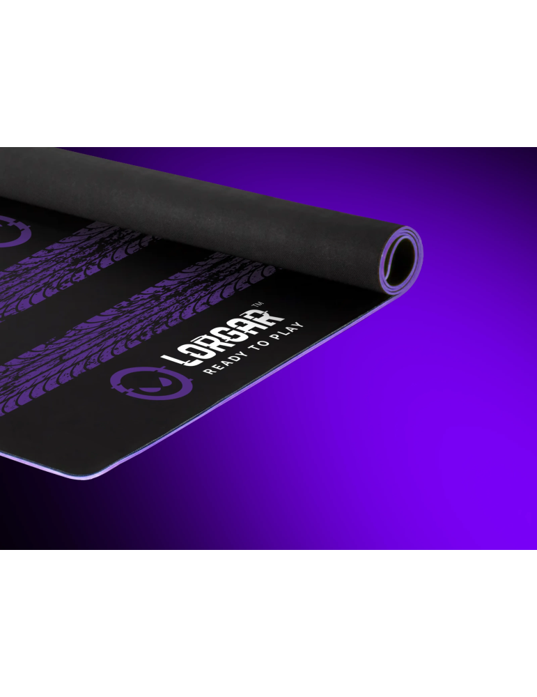 Професионална защитна подложка за под LORGAR RX1FM Sim Racing Floor Mat Advanced, 1700x700x3mm, Черно/лилаво - LRG-RX1FM - 2
