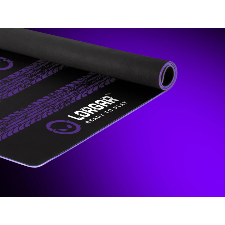 Професионална защитна подложка за под LORGAR RX1FM Sim Racing Floor Mat Advanced, 1700x700x3mm, Черно/лилаво - LRG-RX1FM - 2
