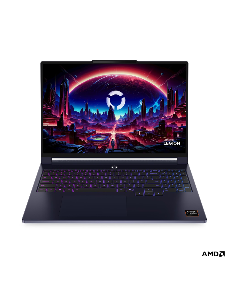 Лаптоп Lenovo Legion 7, 16" WQXGA OLED 240Hz, AMD Ryzen AI 9 HX 470, RTX 5060 8GB, 32GB DDR5, 1TB SSD, Without OS - 83Q8000NBM -