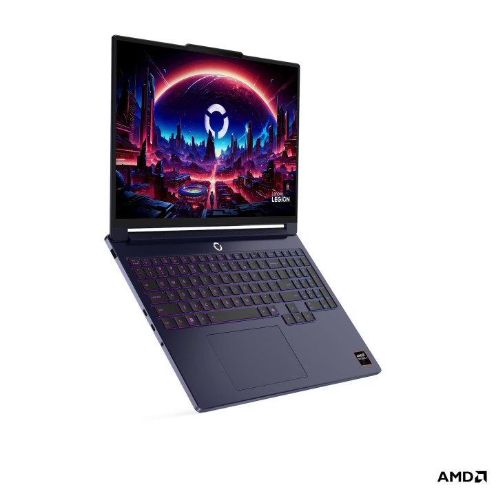 Лаптоп Lenovo Legion 7, 16" WQXGA OLED 240Hz, AMD Ryzen AI 9 HX 470, RTX 5060 8GB, 32GB DDR5, 1TB SSD, Without OS - 83Q8000NBM -