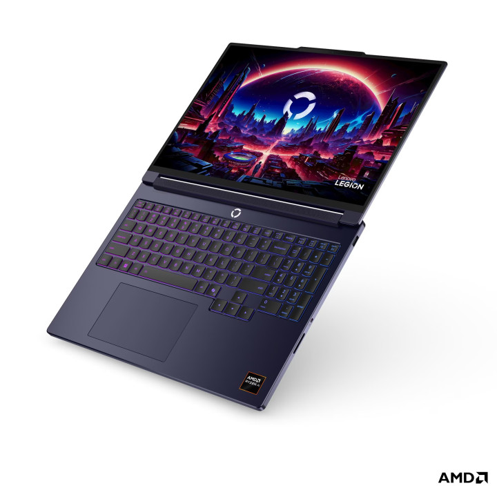 Лаптоп Lenovo Legion 7, 16" WQXGA OLED 240Hz, AMD Ryzen AI 9 HX 470, RTX 5060 8GB, 32GB DDR5, 1TB SSD, Without OS - 83Q8000NBM -
