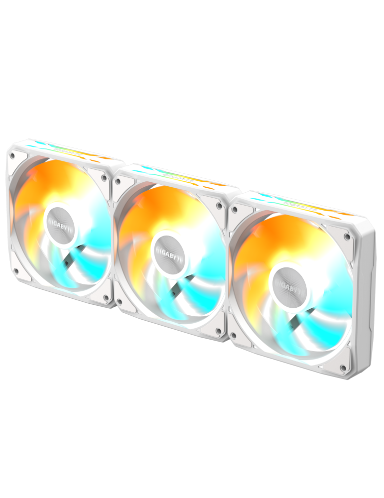 Комплект вентилатори GIGABYTE AORUS EZ CHAIN FAN 120 ICE, 120x120x25mm, 500-2200 RPM, 4 PIN - GP-GBT EZFAN1203 ICE - 4