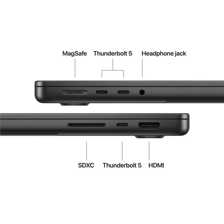 Лаптоп Apple MacBook Pro 14, 14.2" Liquid Retina XDR 3024x1964 120Hz, Apple M5 Pro (15-core CPU, 16-core GPU), 24GB LPDDR5, 1TB 