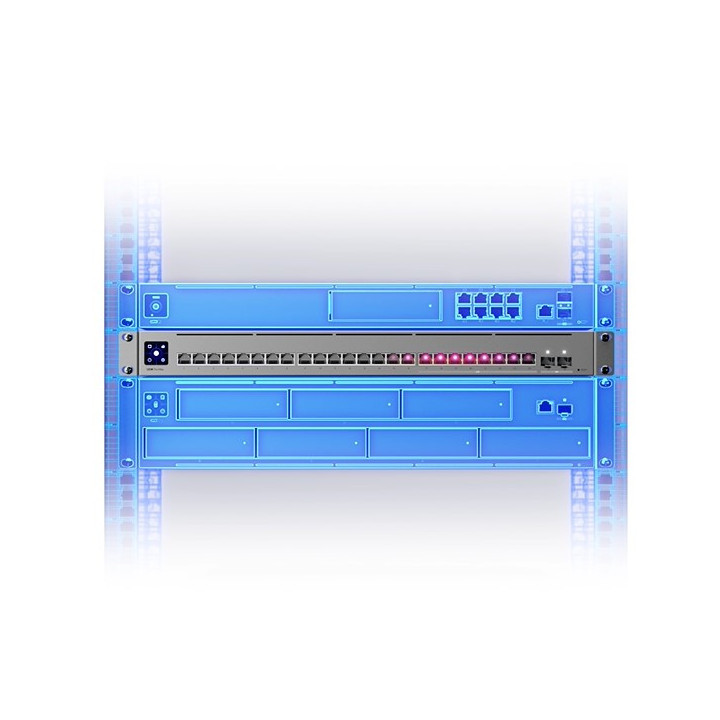 Мрежов комутатор Ubiquiti UniFi Switch Pro Max 24, 24 порта Gigabit + 2x 10G SFP+, Rackmount - USW-Pro-Max-24 - 2