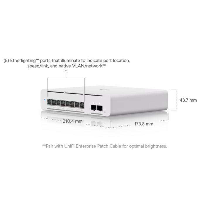 Комутатор Ubiquiti UniFi Switch Pro-XG-8-PoE, 8x 10G PoE++ портове, 200 Gbps - USW-Pro-XG-8-PoE - 5