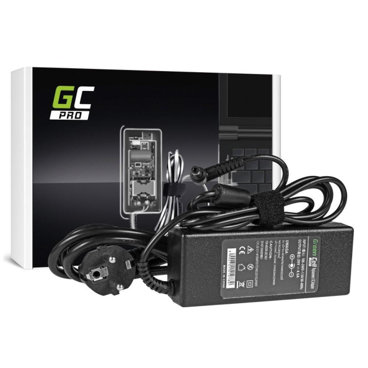 Универсално захранване GREEN CELL, 20V 4.5A 90W за TOSHIBA/ASUS/Fujitsu - GC-FUJITSU-ADAPTER-AD13P - 1