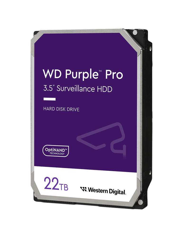 Твърд диск за видеонаблюдение Western Digital Purple Pro, 22TB 3.5" SATA III 7200RPM - WD221PURP - 1