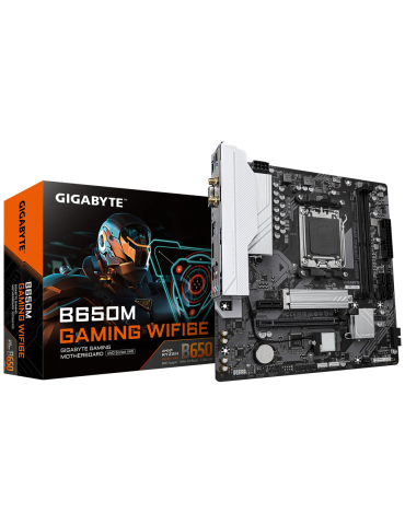 Дънна платка GIGABYTE B650M GAMING WIFI6E, AM5, B650, 2x DDR5, 4x SATA3, 1x M.2, 1x PCIe x16, WiFi 6E - 1