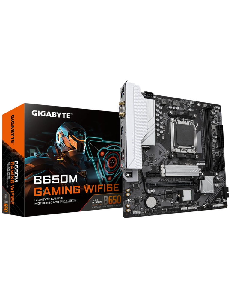 Дънна платка GIGABYTE B650M GAMING WIFI6E, AM5, B650, 2x DDR5, 4x SATA3, 1x M.2, 1x PCIe x16, WiFi 6E - 1