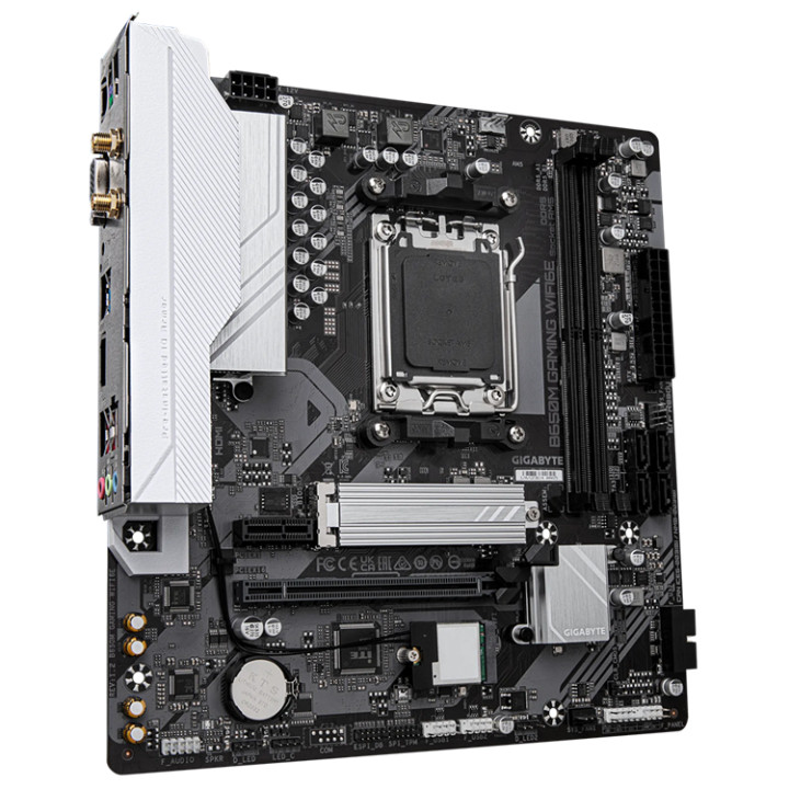 Дънна платка GIGABYTE B650M GAMING WIFI6E, AM5, B650, 2x DDR5, 4x SATA3, 1x M.2, 1x PCIe x16, WiFi 6E - 3