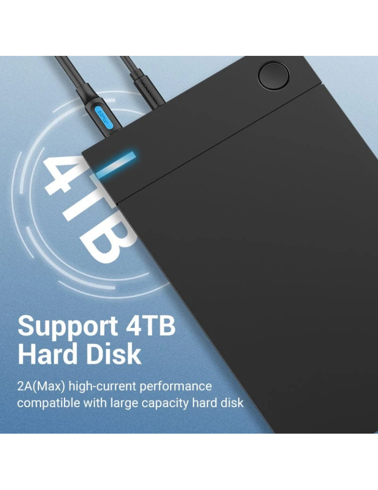 Кабел Vention, USB 3.0 Type A (M) / USB 3.0 Type B (M), 0.5m, Черен, Екраниран, 5Gb/s - COOBD - 3