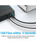 Кабел Vention, USB 3.0 Type A (M) / USB 3.0 Type B (M), 0.5m, Черен, Екраниран, 5Gb/s - COOBD - 6