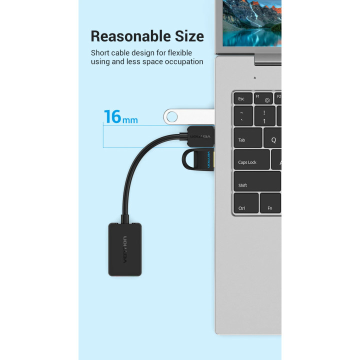 Външна звукова карта Vention CDYB0, USB 2.0, 3.5mm аудио/микрофон - CDYB0 - 11