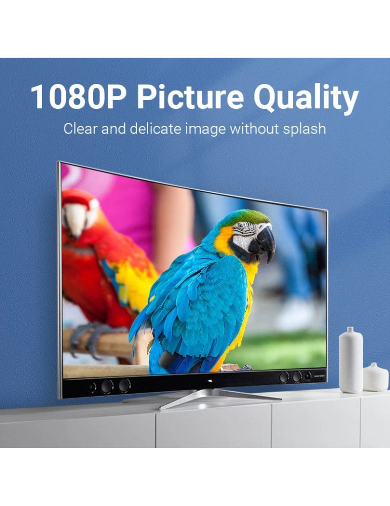 Преходник Vention, DisplayPort (M) към HDMI (F), позлатени конектори, екраниран - HBOB0 - 4