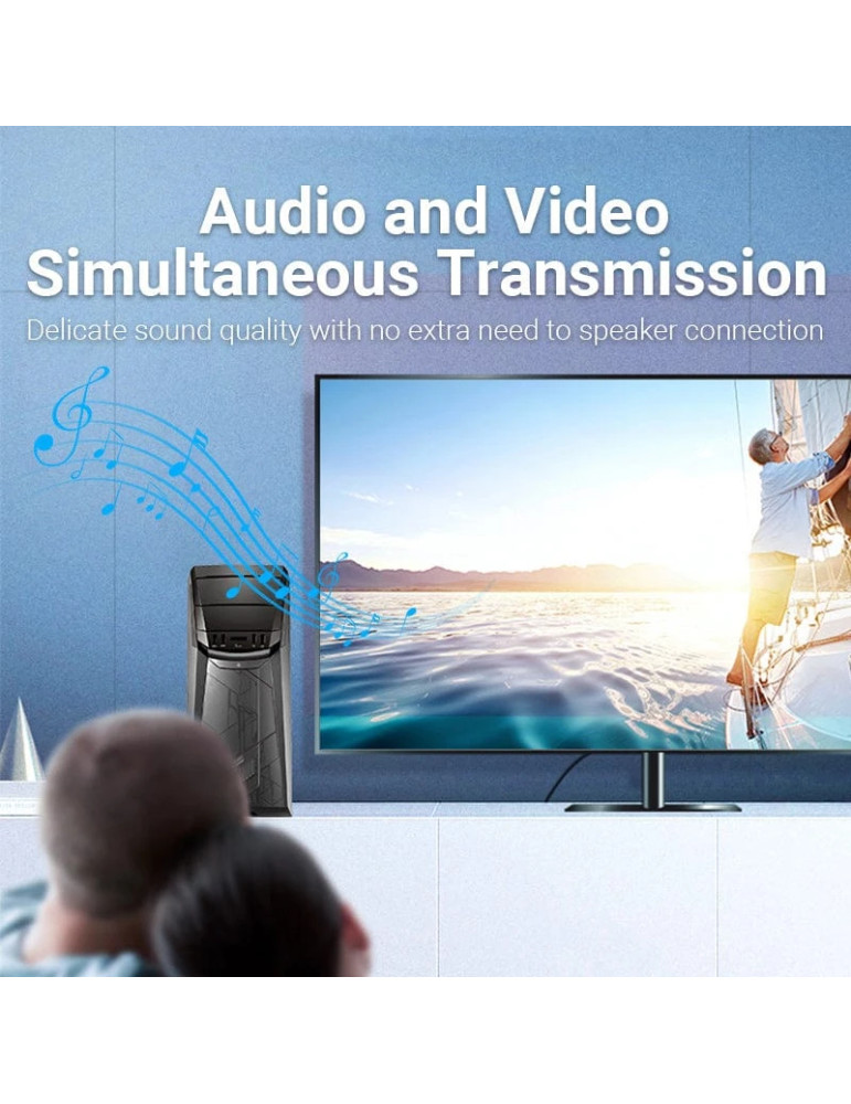 Преходник Vention, DisplayPort (M) към HDMI (F), позлатени конектори, екраниран - HBOB0 - 6