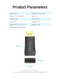 Преходник Vention, DisplayPort (M) към HDMI (F), позлатени конектори, екраниран - HBOB0 - 8