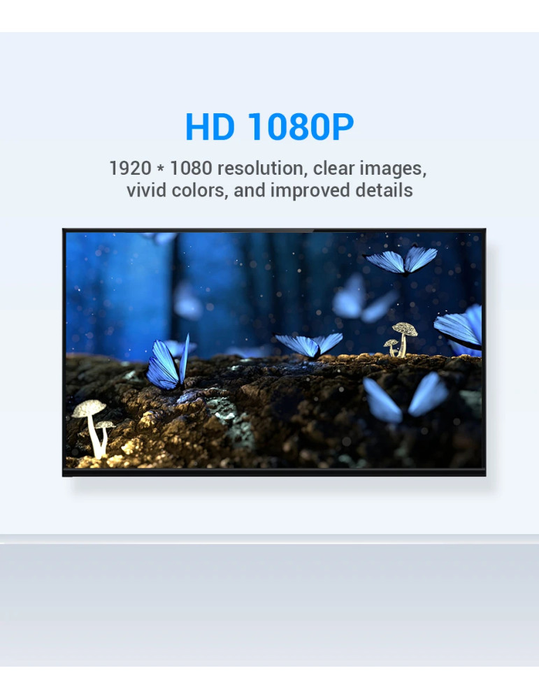 Преходник Vention, DVI 24+1 Мъжски към HDMI Женски, Екраниран, Позлатени конектори - ECDB0 - 3