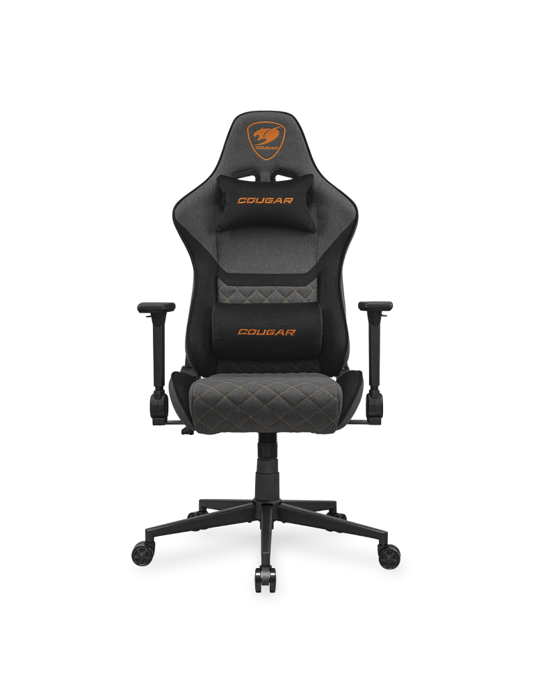 Геймърски стол COUGAR Armor One V2, Сив, Имитационен лен, Регулируема облегалка, 4D подлакътници - CGR-A2F-GRB - 1