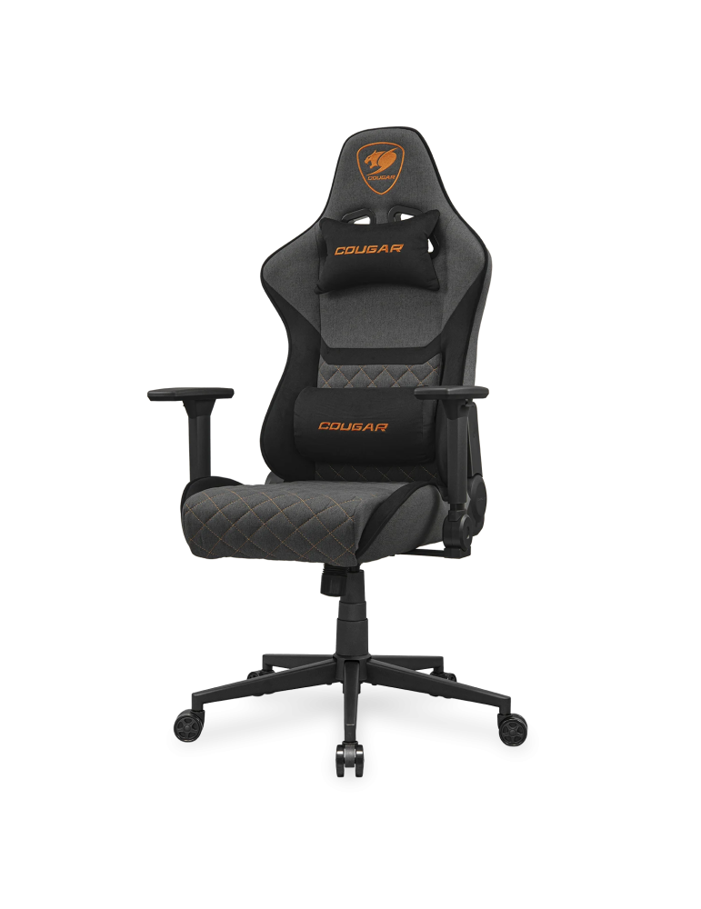 Геймърски стол COUGAR Armor One V2, Сив, Имитационен лен, Регулируема облегалка, 4D подлакътници - CGR-A2F-GRB - 3
