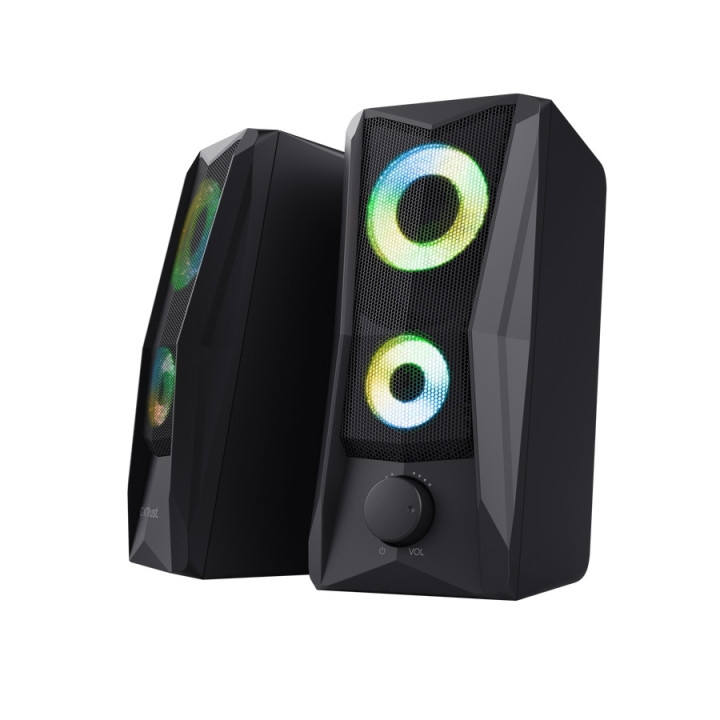 Тонколони TRUST GXT606B Javv RGB, 2.0, 12W, USB/3.5mm - 25108 - 3