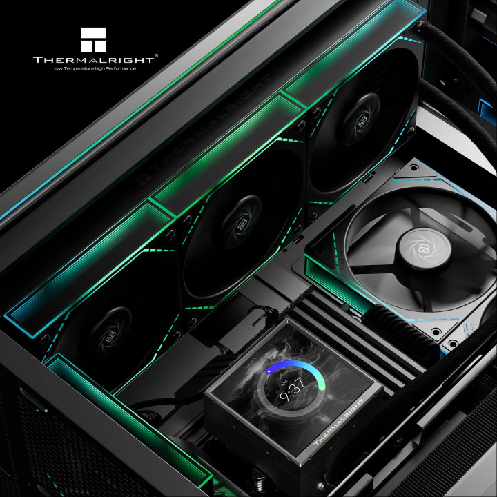 Водно охлаждане за процесор Thermalright Peerless Vision 360 ARGB, 360mm, 3x120mm вентилатори, LCD дисплей 3.95" - PEERLESS-VISI