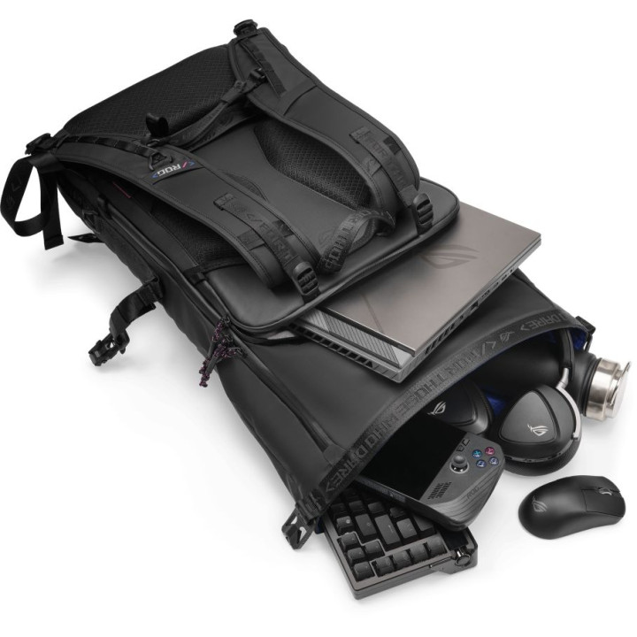 Раница за лаптоп ASUS ROG Slash Backpack 4.0 18'', черен - 90XB09X0-BBP000 - 5