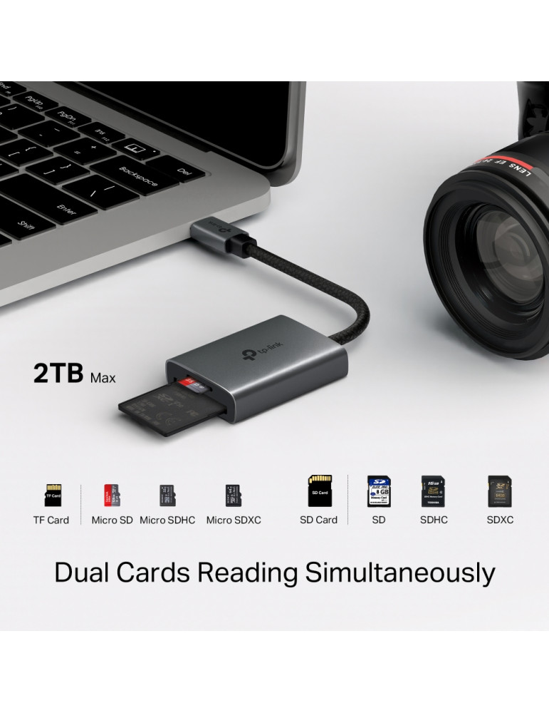 Четец на карти TP-Link UA430C, USB 3.0 Type-C, SD/microSD - UA430C - 4