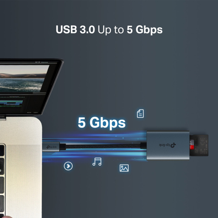 Четец на карти TP-Link UA430C, USB 3.0 Type-C, SD/microSD - UA430C - 6