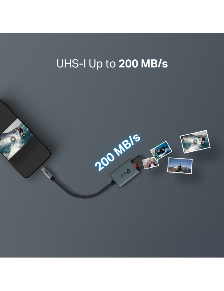 Четец на карти TP-Link UA430C, USB 3.0 Type-C, SD/microSD - UA430C - 7