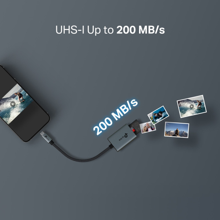Четец на карти TP-Link UA430C, USB 3.0 Type-C, SD/microSD - UA430C - 7