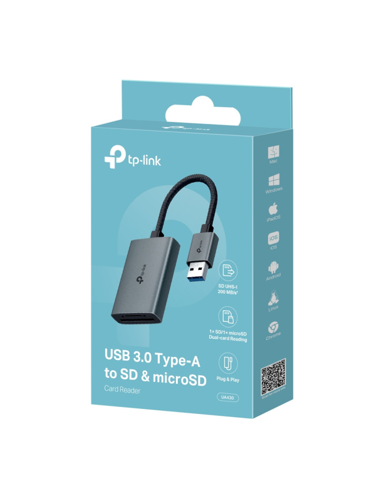 Четец на карти TP-LINK UA430, USB 3.0 Type-A, SD/microSD 3.0 - UA430 - 4