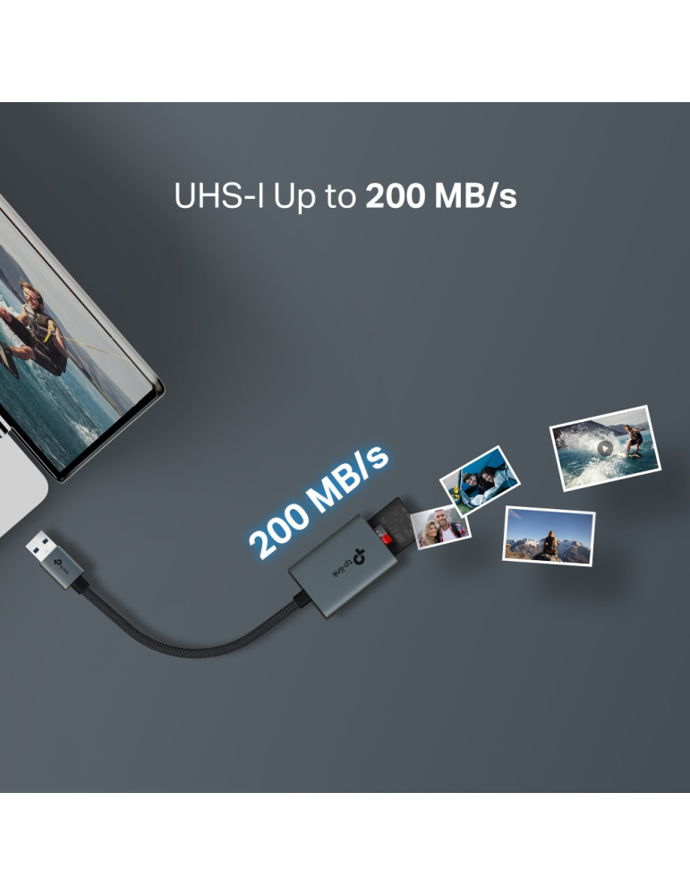 Четец на карти TP-LINK UA430, USB 3.0 Type-A, SD/microSD 3.0 - UA430 - 7