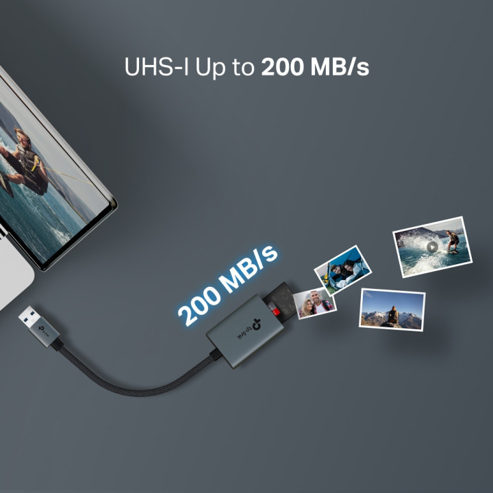 Четец на карти TP-LINK UA430, USB 3.0 Type-A, SD/microSD 3.0 - UA430 - 7
