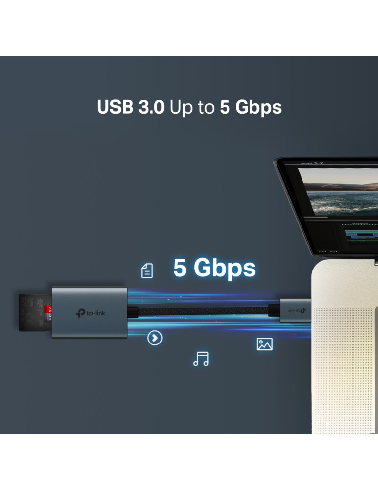 Четец на карти TP-LINK UA430, USB 3.0 Type-A, SD/microSD 3.0 - UA430 - 8