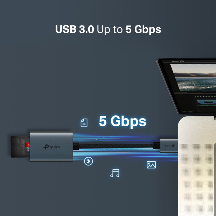 Четец на карти TP-LINK UA430, USB 3.0 Type-A, SD/microSD 3.0 - UA430 - 8