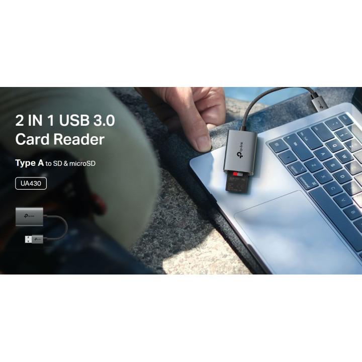 Четец на карти TP-LINK UA430, USB 3.0 Type-A, SD/microSD 3.0 - UA430 - 9