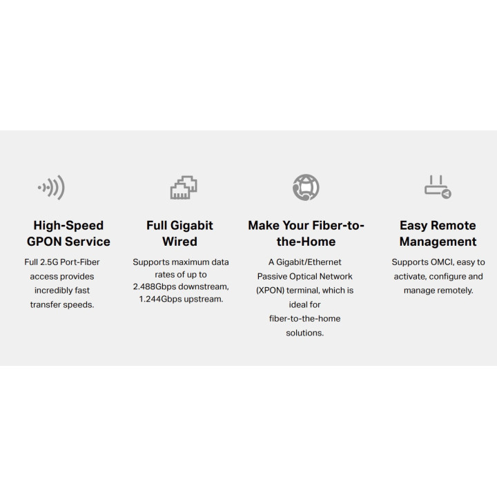 Мрежов комутатор TP-Link Aginet XZ005-G6, 1 порт 2.5GE LAN XPON - 5