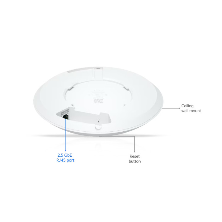 Точка за достъп Ubiquiti UniFi U7-LR, 2.4 GHz, 2x2 MIMO, 1x 2.5 GbE RJ45 - 8