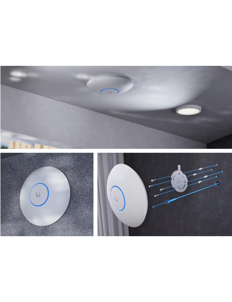 Точка за достъп Ubiquiti UniFi U7-LR, 2.4 GHz, 2x2 MIMO, 1x 2.5 GbE RJ45 - 9