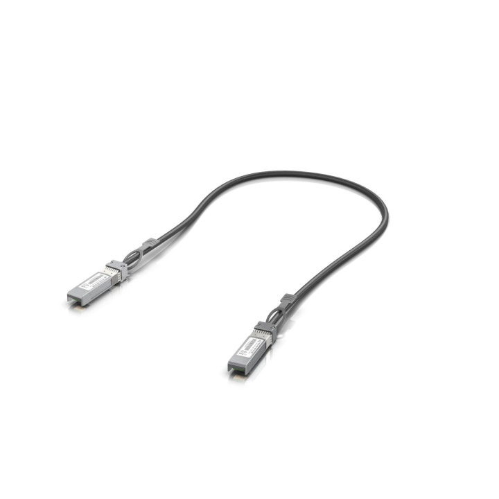 Мрежов кабел Ubiquiti UACC-DAC-SFP10-0.5M, SFP+ към SFP+, 10 Gbps, 0.5м - 1