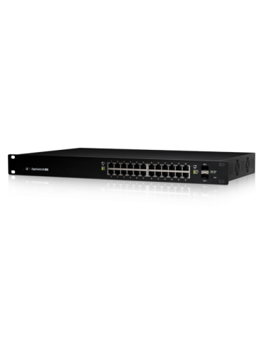 Комутатор Ubiquiti EdgeSwitch, 24-портов 10/100/1000Mbps, PoE 250W, Rackmount - ES-24-250W - 1