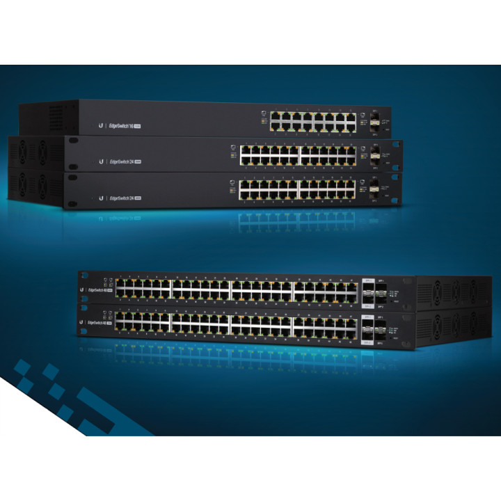 Комутатор Ubiquiti EdgeSwitch, 24-портов 10/100/1000Mbps, PoE 250W, Rackmount - ES-24-250W - 4