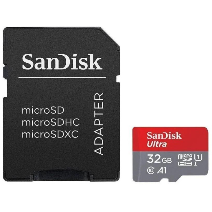 SD карта SanDisk Ultra microSDXC, 32GB MicroSDHC Class 10 UHS-I 120MB/s - SDSQUA4-032G-GN6IA - 1
