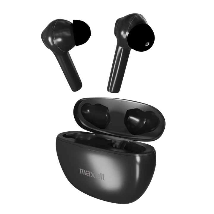 Bluetooth слушалки-тапи с докинг кутийка MAXELL Dynamic, True Wireless, черен - ML-AH-TWS-DYNAMIC-BK
