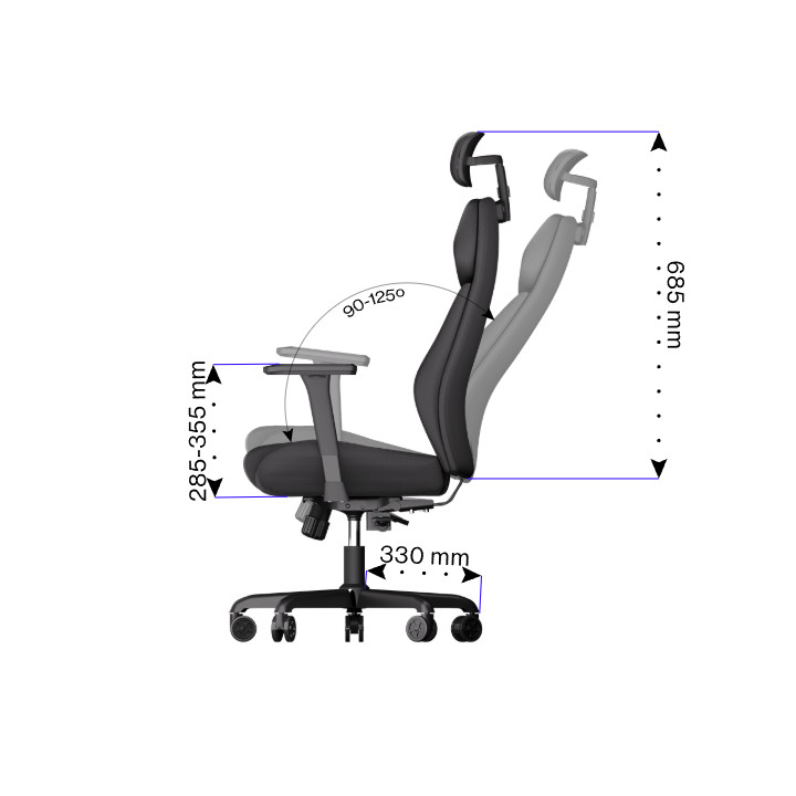 Геймърски стол ENDORFY Meta BK, Черен - EY8A005 - 6